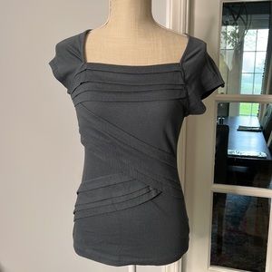 🎖️HP🎖️ ANTHROPOLOGIE short sleeve top, bluish grey size S